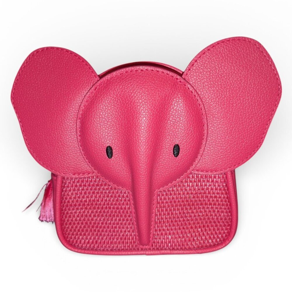 Bath & Body Works Pink Elephant Cosmetic Makeup Bag Tassel Zipper NWOT